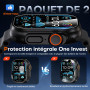 TAURI 2 Pièces Protection Écran pour Apple Watch Ultra 3/2/1 49mm- Verre Trempé 9H,Dépoussiérage Automatique, [Reste original+ S
