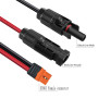ZkeeShop Câble de charge solaire Connecteur solaire vers XT60i Adaptateur Connecteur de panneau solaire Câble 12AWG XT60i-F Comp