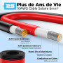 Oududianzi Cable Solaire 6mm2 20m, Cable Panneau Solaire 10/15/20/30/50m, Rallonge Cable Panneau Solaire 6mm2, Câble Photovoltaï