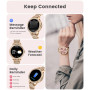 LIGE Montre Connectée Femme Bluetooth Appels pour Android iOS Sport Fitness Activity Tracker Montre Femme Connectée 1,32" HD Fré
