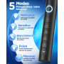 Brosse À Dent Électrique Soniques Adulte avec 8 Têtes - Brosse A Dent Sonique Adulte avec Étui de Voyage, 5 Modes, Étanche IPX7,