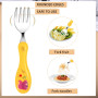 PAEFIU Set Couverts Enfant en INOX, 6 Pièces Couverts Bebe avec Motif Mignon, 2 x Fourchettes, 2 x Cuillères, 2 x Couteaux, Couv
