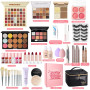 Kit Maquillage Femme, Mallette et Coffret de Maquillage, Coffret Cadeau Maquillage avec Palette à Yeux Correcteurs Contour Fond 