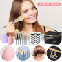 Kit Maquillage Femme, Mallette et Coffret de Maquillage, Coffret Cadeau Maquillage avec Palette à Yeux Correcteurs Contour Fond 