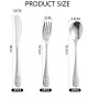 Nicphyn Couverts en Inox, Couvert, 6 pièces(2x Couteau 2x Fourchette et 2x Cuillère), Fourchettes Couteaux Cuillères Set, pour M