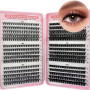 KEYRI 580 Pièces Faux Cils Individuel 30-40-50-60-80-100D Curl Extension Cils pour l'extension de Cils à Domicile Kit Faux Cils 