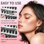 KEYRI 580 Pièces Faux Cils Individuel 30-40-50-60-80-100D Curl Extension Cils pour l'extension de Cils à Domicile Kit Faux Cils 