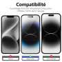 NEW'C Lot de 3, Verre Trempé Anti-Espion pour iPhone 14 Pro (6,1 Pouces), Angle de Confidentialité 28 Degrés Amélioré, Dureté Ul