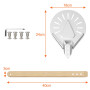Magrimaxio 7 Pouces pelle a pizza perforée, spatule Pizza Paddle ronde en Aluminium Anodisé Dur, avec Résistance Aux Hautes Temp
