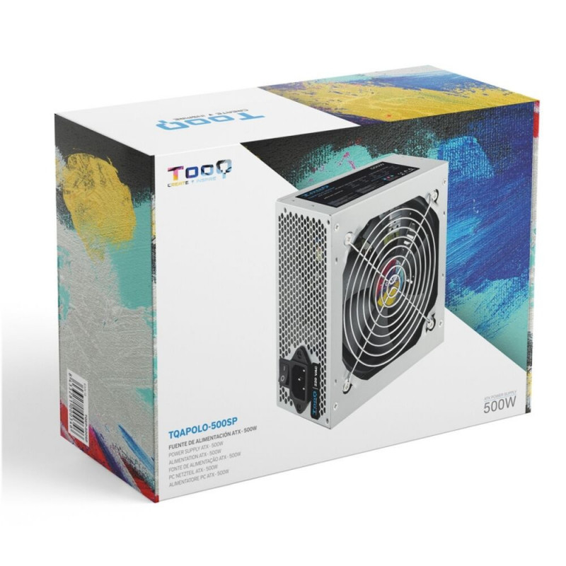 Image secondaire de Tooq TQAPOLO-500SP unité d'alimentation d'énergie 500 W 20+4 pin ATX ATX Argent