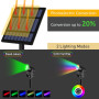 T-SUN Spot Solaire Extérieur 4 EN 1 Lampe Solaire Exterieur Couleur 2 Modes d'Éclairage RGB Lumière Solaire de Jardin Etanche IP