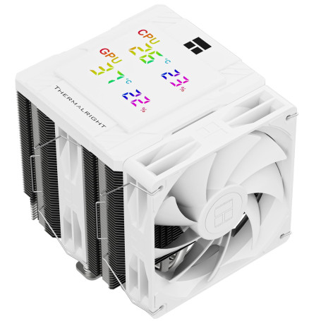 Thermalright Peerless Assassin 120 Digital White CPU Air Cooler, Digital Screen Top Cover,6 Heatpipes Computer CPU Cooler, for A