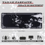 EFISH Tapis de Souris de Jeu Japonais XXL 800 x 300 mm Grand Tapis de Bureau Bords Cousus Imperméable Antidérapant pour PC, MacB
