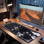 EFISH Tapis de Souris de Jeu Japonais XXL 800 x 300 mm Grand Tapis de Bureau Bords Cousus Imperméable Antidérapant pour PC, MacB