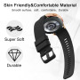 Vancle Bracelet pour Xiaomi Mi Watch/S1/S1 Active/Xiaomi Mi Watch Color Sport, 22mm Silicone Bracelet, Noir