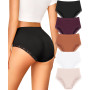 Sth Big Culotte Femme Haute Taille Slip Respirant Doux et Confortable sans Coutures Hipster Brésilien Dentelle sous-vêtements Mu