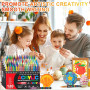 Laconile 120 Couleurs Feutre Acrylique, Stylos Acryliques à Pointe Pinceau pour le Coloriage Adulte ，Acrylic Paint Markers pour 