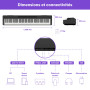 Yamaha P-145BT Piano Numérique – Léger et portable avec clavier Graded-Hammer-Compact à 88 touches et 10 sonorités, Bluetooth – 