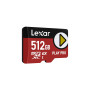 Lexar Play Pro Carte MicroSDXC Express 512Go, Jusqu’à 900MB/s Lecture, 600MB/s Écriture, optimisé pour Le Gaming, A2, 4K, Haute 