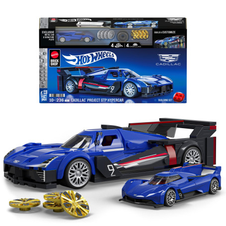 Mattel Brick Shop Hot Wheels Coffret de Construction Cadillac Project GTP Hypercar Mattel Brick Shop Série Speed avec 236 pièces
