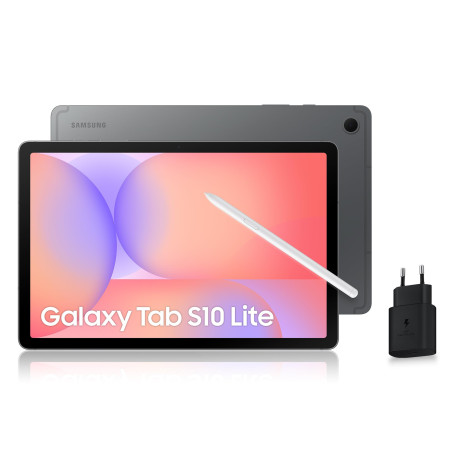 Samsung Galaxy Tab S10 Lite, 10.9", Wi-FI, 128Go, Tablette Android, S Pen Inclus, Gris, Chargeur Secteur Rapide 25W Inclus, Vers