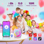 Cadeau Fille 3 4 5 6 7 8 9 10 Ans, Micro Karaoke Enfants avec 2 Micro sans Fil, Microphone sans Fil pour Enfant Jouet Fille - Ca