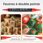 Zenacolor Feutre Acrylique 72 Couleurs - Double Pointe (Pointes Fines et Pinceau) Feutres Coloriage Adulte - Feutres Acrylique p