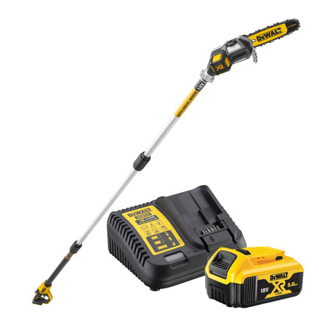 DEWALT - Élagueuse sur Perche Brushless XR 18V 5AH Li-Ion - DCMPS567P1-QW - Élagueuse sans Fil avec 1 Batterie et Chargeur - 4.5