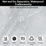 Rideau Douche Anti Moisissure, Rideau de Douche 200x200, PEVA Rideaus Baignoire Séchage Rapide, Shower Curtain avec 16 Crochets,