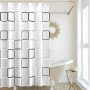 Rideau Douche Anti Moisissure, Rideau de Douche 200x200, PEVA Rideaus Baignoire Séchage Rapide, Shower Curtain avec 16 Crochets,