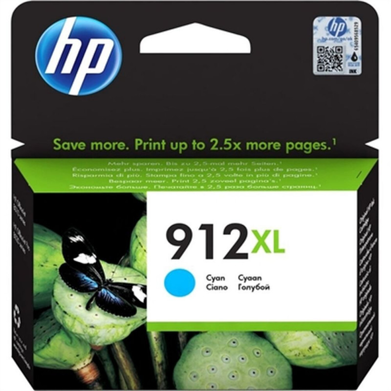 HP 912XL Cartouche d'encre cyan authentique, grande capacité