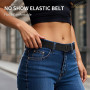 JASGOOD 4 Pièces Ceinture sans Boucle Femme Homme Ceinture Élastique Invisible Réglable