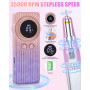 Ponceuse pour Ongles,35000Rpm Lime a Ongle Electrique, Ponceuse Manucure, Ponceuse Ongle Semi Permanent, Ponceuse Ongle Portable