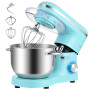 Kitchen in the box Robot Pâtissier 1400W, Bol 6,2L en Acier Inoxydable, 6 Vitesses, Fouet, Crochet et Batteur Inclus, Idéal pour