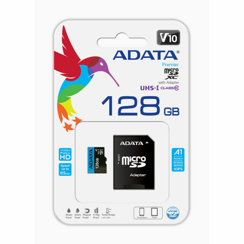 Carte Mémoire Micro SD avec Adaptateur Adata Premier 128 GB