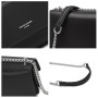 David Jones - Petit Sac Bandoulière Femme Mini Pochette Téléphone Portable Cuir PU Rigide à Main Chaînes Porté Epaule Besace Rec