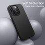 JETech Coque Silicone pour iPhone 15 Pro 6,1 Pouces, Protection Complète du Corps au Toucher Soyeux, Étui Housse Anti-Chocs (Noi