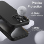 JETech Coque Silicone pour iPhone 15 Pro 6,1 Pouces, Protection Complète du Corps au Toucher Soyeux, Étui Housse Anti-Chocs (Noi