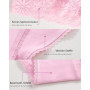 ALL OF SHE Lot de 6 sous-vêtements Femme Dentelle Coton Lingerie Sexy Hipster Panties Femme Respirant Underwear Slip Doux Multip