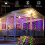 GHONLZIN LED Solaire Guirlande Lumineuse, 2x3M Guirlande Lumineuse Filet, 192 LEDs 8 Modes Étanche Extérieure Maille Lumineuse a