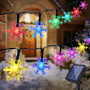 Fohil Guirlande Lumineuse Exterieur Solaire, 12M 100 LED Flocon de Neige Lumières de Noël Étanche 8 Modes Dècoration noël Exteri