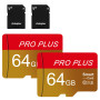 Carte Micro SD 64 Go, Lot de 2 SD Card avec Adaptateur UHS-I A1 C10 TF Carte Memoire Micro SD Cartes Mémoire Microsd pour Tablet