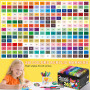 Lyuvie 90 Couleurs Feutre Acrylique, Acrylic Paint Brush Marker à Peinture à Base D'eau, Marqueur Peinture Acrylique pour Pierre