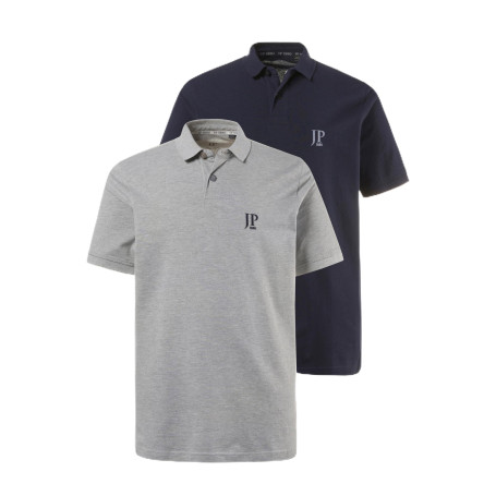 JP 1880 Hommes Grandes Tailles L-8XL Jusqu'au 7XL - Polos en Lot de 2. Maille piquée, Fente sur Le côté et Coupe Regular Fit. 70