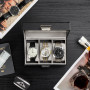 Procase Boîte à Montre Antichoc, Coffret Montre Homme avec 3 Emplacements Coussins, Rangement Montre avec Couvercle en Verre, po