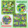 Labyrinthe magnétique 2 en 1 pour Voiture - Tableau de comptage magnétique Alphabet - Puzzle en Bois Double Face - Jouet préscol
