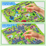 Labyrinthe magnétique 2 en 1 pour Voiture - Tableau de comptage magnétique Alphabet - Puzzle en Bois Double Face - Jouet préscol