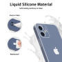 Meliya 1 Piece Coque Compatible pour iPhone 12 Mini 5.4”, Étui en Silicone avec Doublure en Microfibre Souple, Conception Spécia