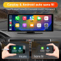 Hexinex Écran CarPlay Voiture 10,26" sans Fil, Compatible CarPlay & Android Auto, avec Dashcam Avant 4K et Caméra Arrière 1080P,