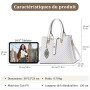 FORRICA Sac à Main Femme Sacs à Bandoulière Pendentif Exquis Sac Fourre Tout PU Cuir Dames Sac Portés Main pour Banquet Navette 